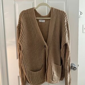 CJLA CARDIGAN IN TAUPE/LIGHT BROWN - Medium